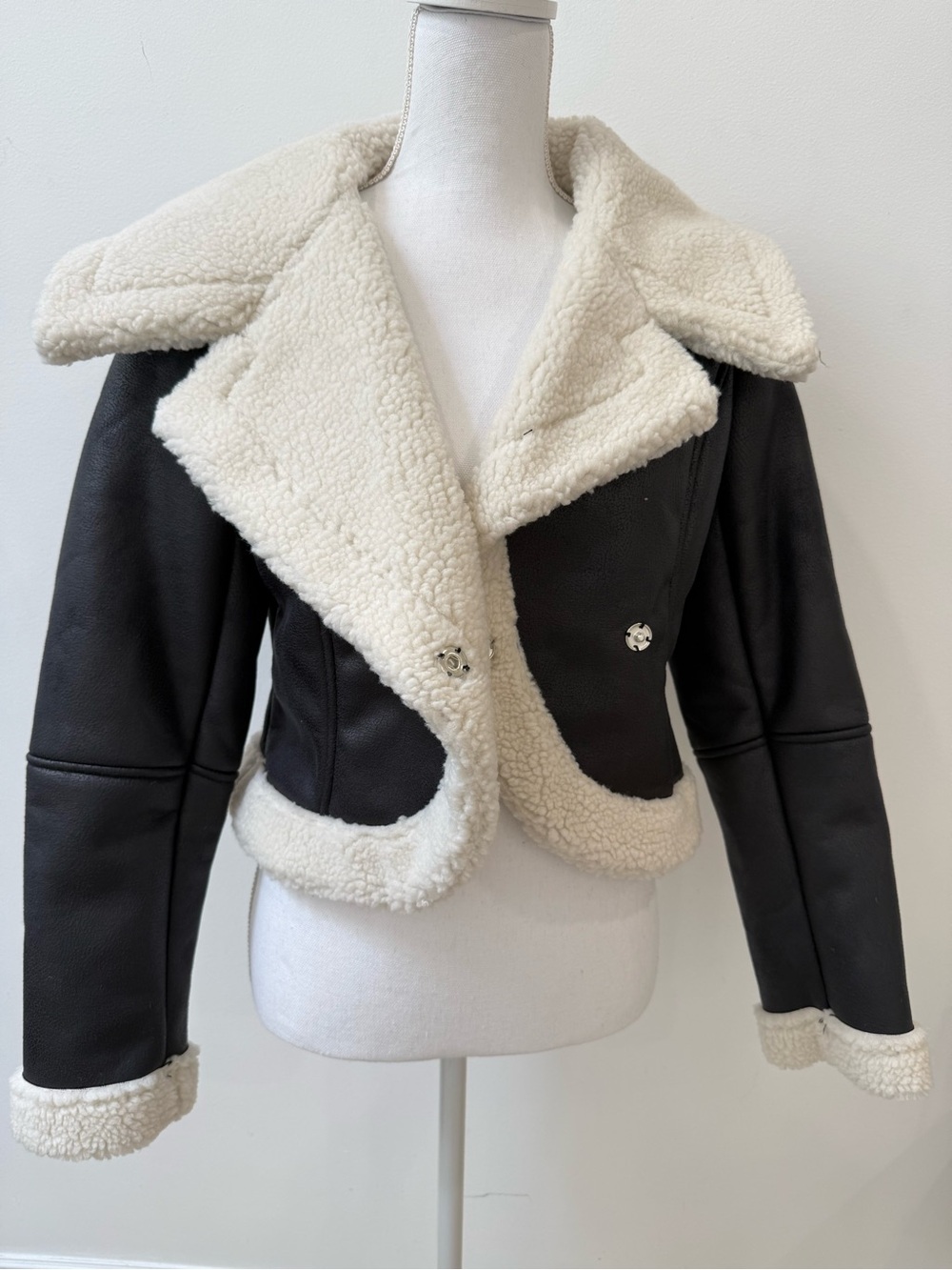 Black Faux Fur Jacket - Picture 5 of 7
